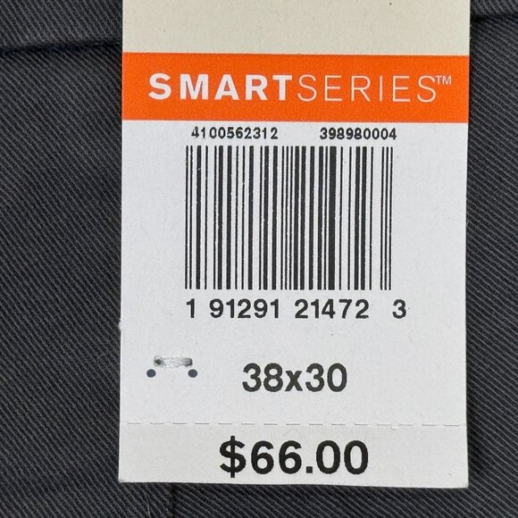 Dockers Workday Khaki Pants Mens 38x30 Gray Straight Fit Smart Flex Stretch NWT - Picture 8 of 13